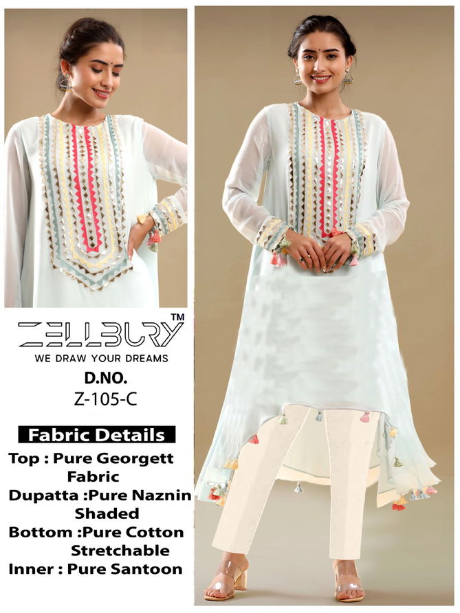 Zellbury Fancy Ethnic Wear Wholesale Readymade Designer Suits Catalog